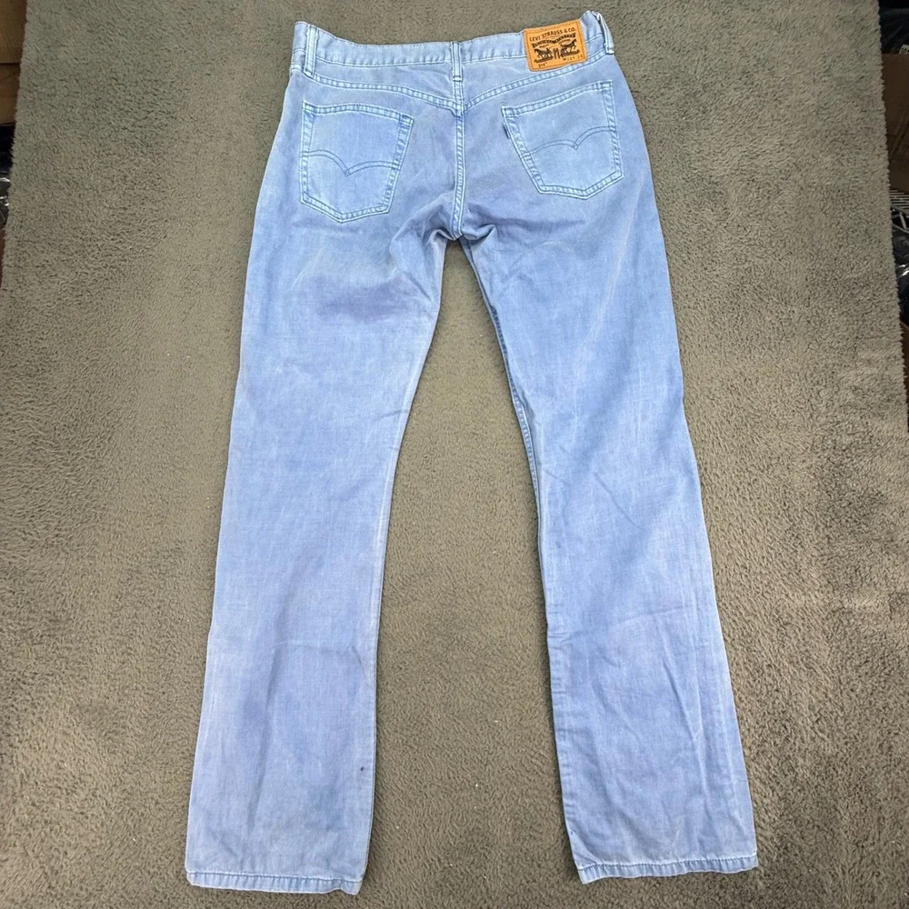 Levi's 511 Slim Fit Mens 34x34 Light Blue Denim Jeans 04511-0317